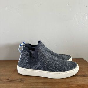 Rothy's Navy & White Slip-On Knit Sneakers